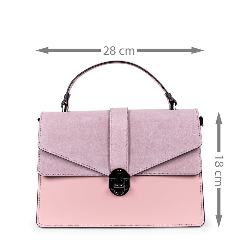 Geanta dama piele roz prafuit GF3379